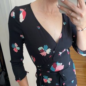 Sezane — floral wrap dress